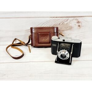 Vintage Adox Golf Folding Telescoping Film Camera 1:6.3 f=75mm Lens W/ Case